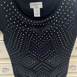 Navy blue stretchy pull over dress